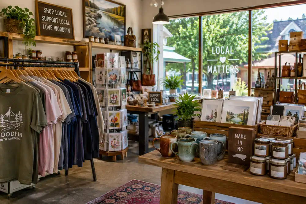 Local shops and shopping in Woodfin, North Carolina